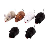 PartyKindom 8 Piezas Juguetes Ratoncito de Cuerda de Peluche Juguetes de Ratón con Mecanismo de Relojería para Gatos Colores Aleatorios sin Batería Diversión Interactiva para Color Aleatorio
