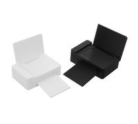 PartyKindom 8 Piezas Miniature Dollhouse Office Printers Plastic Tiny Desk Accessories For Role Playing Compatible with Various Dollhouse Themes Enhancing Creative Play Scenes