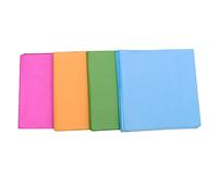 PartyKindom 80piezas Servilletas De Papel Color Sólido Paquete Para Fiestas Cumpleaños y Cócteles Naranjas Verdes Rosadas Azules