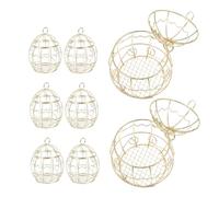 PartyKindom 8piezas Caja De Dulces Hueca Forma De Jaula De Pájaro Dorada Contenedores Metálicos Para Recuerdos De Boda Estuche Artesanal De Hierro Para Dulces De Boda