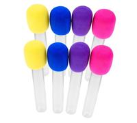 PartyKindom 8piezas Micrófono De Fiesta Falso Tubos De Plástico Falsos Accesorios para Discoteca Cantante Escenario De Simulación Karaoke Fiesta De Cumpleaños