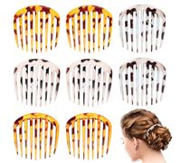 PartyKindom 8piezas Peines Cabello Para Mujeres Accesorios De Peinetas Laterales Francesas Herramienta Para Peinar El Cabello Decorativos De Plástico
