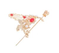 PartyKindom Adorno Para El Pelo China y Palillo De Cabello Diseño De Grulla Dorada, Tamaño Único, Estilo Retro, Accesorio Tradicional Para Mujeres y Niñas Bodas y Cosplay