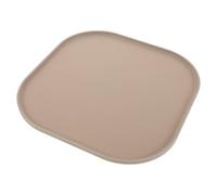 PartyKindom Alfombrilla Antideslizante para Cuencos de Perros y Gatos, Tapete de Alimentación de Silicona Certificado, Resistente a Arañazos, Tamaño Mediano, Color Beige, Tapete Reutilizable