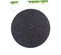 PartyKindom almohadilla de lana alfombrilla antiestática para tocadiscos estera plato de vinilos gagá dama disco vinilo pad de tocadiscos tapete de registro slipmat Gris oscuro