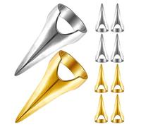 PartyKindom Anillos de Separación de Metal para Peinar el Cabello Garra, 10 Piezas en Estilo Punk Retro, Herramienta Precisa y Versátil para Salones de Belleza y Cortes en Casa