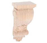 PartyKindom Aplique de Madera Decorativa para Muebles Ménsula de Esquina de Madera sin Acabado Adorno para Decoración