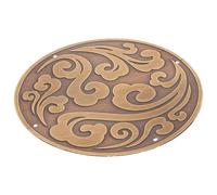 PartyKindom Aplique Decorativo Tallado en Latón de 11 Cm para Muebles, Estilo Antiguo, Color Bronce Verde, Calcomanía Redonda para Decoración de Armarios y Puertas, Accesorios