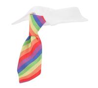 PartyKindom Babero para Mascotas Collar Arcoíris Corbata para Perros Accesorio De Disfraces para Perros y Gatos De Color Arcoíris
