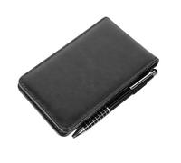 PartyKindom Bloc de Notas Negro de Cuero Pu con Bolígrafo, Cuaderno Pequeño Portátil para Organizar Notas y Uso en Oficina o Estudio, 1 Set Fácil de Llevar