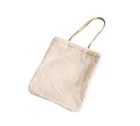 PartyKindom Bolsa de Hombro de Pelo para Mujeres Tote Creativa Bandolera Casual y Portátil Color Beige para Almacenamiento y Oficina o Viaje