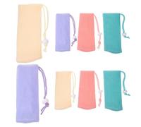 PartyKindom Bolsa de Malla para Jabón en Barra 8 Piezas, Resistente y Portátil, Cordón para Ducha y Viaje, Soporte para Pastillas de Jabón, Limpieza y Masaje Facial y Corporal