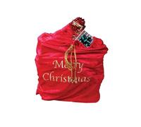 PartyKindom Bolsa de Obsequio de Navidad Roja Grande Bolsa de Papá Noel para Dulces Navideños Accesorio de Disfraz de Papá Noel para Fiesta de Navidad