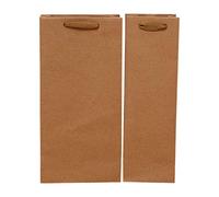 PartyKindom Bolsa De Papel Kraft Para Vino 12 Unidades Bolsa De Mano Individual Con Asas Para Envasar Vino Tinto Para Fiestas Bodas Y Cumpleaños.