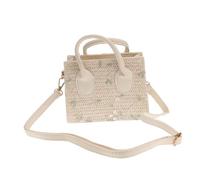 PartyKindom Bolso de de Gran Capacidad Bolsos Multiusos para Mujer Diseño Boho Color Natural para Verano