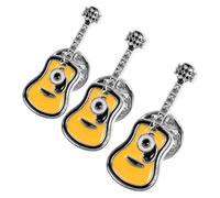 PartyKindom Broche de Guitarra Esmaltado 3 Piezas, Pin de Solapa Vintage Punk para Ropa y Bolso, Accesorio Decorativo Retro para Mujer, Insignias Originales de Metal Esmaltado