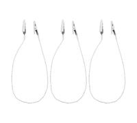 PartyKindom Cadena de Babero con Clips de Acero Inoxidable y Plástico, Ligera y Fácil de Llevar, Adecuado para Clínicas y Hospitales Dentales, Paquete de 3 Piezas