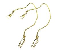 PartyKindom Cadenas para Reloj De Bolsillo Vintage Metalizadas, Cadena para Traje De Hombre, Accesorio Decorativo Dorado, Resistente y Compatible Relojes De Chaleco, Paquete 2 Piezas