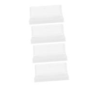 PartyKindom Caja de Almacenamiento de Doble Capa para Lápices en Color Blanco, Ligera y Espaciosa de PP, Adecuada para Organizar Escritorios y Aulas, Paquete de 4 Unidades