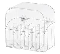 PartyKindom Caja de Almacenamiento para Cosméticos 15 Compartimentos Transparente y Patas Elevadas sin Rebabas Organizador de Maquillaje para Tocador