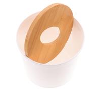 PartyKindom Caja de Almacenamiento Redonda de Madera para Pañuelos Diseño Elegante y Moderno para Baños Salas de y Dormitorios Organizador Práctico para Hogar y Oficina