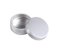 PartyKindom Caja de Aluminio para Cosméticos 15Ml Frasco de Viaje Hermético Tarro de Crema Ligero sin Fugas para Maquillaje Lociones y Bálsamos Labiales para y Camping