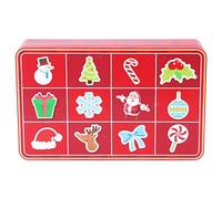 PartyKindom Caja de Hojalata Navideña para Dulces Práctica Caja para Guardar Regalos Roja Organizador de Almacenamiento para Regalos