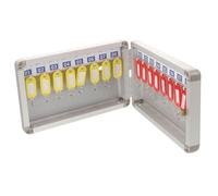 PartyKindom Caja de Seguridad para Llaves de Pared con Organizador Metálico Compartimentos y Etiquetas para Claves para Oficina y Gestión de Propiedades