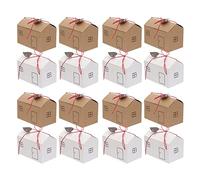 PartyKindom Cajas de Obsequio Navideñas Cajas Retro Pegatinas para Contenedores de Dulces Navideños para Cajitas para Obsequio