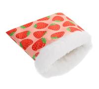 PartyKindom Cama Pequeña para Mascotas Pequeñas Algodón y Tela Oxford Roja, Cómoda y Acogedora para Conejillos de Indias y Hámsters en Invierno