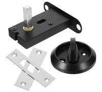PartyKindom Cerradura de Anillo de Tiro Oculta, Manija de Tiro Oculta de Acero Inoxidable, Doble Cara, Redonda, Negro, Rosca 4mm, para Varias Puertas y Ventanas, Interior Contemporáneo