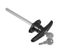 PartyKindom Cerradura de Puerta Manual Manija Tipo T y Barra de Chasis Kit de Herrajes para Puertas de Garaje y Cobertizo Aleación de Zinc Duradera