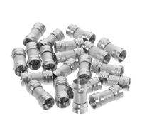 PartyKindom Conectores y Transmisión Fiable de Aleación de Zinc 20 F Macho a Macho Diseño Compacto para Cable Coaxial Ideales para Instalaciones de Antena y Gestión de Cables