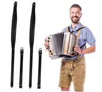 PartyKindom Correa Ajustable para Acordeón Negra, Cinturón Ancho y Grueso de Soporte Reforzado, Banda Desmontable para Hombro, Accesorios para Acordeones, Uso Cómodo en Presentaciones