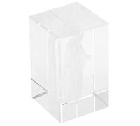 PartyKindom Cristal 3D Virgen María Grabada en Cubo de Adorno Religioso Decorativo para Hogar Oficina Sala Estatua Cristal Transparente Artesanal Religiosa