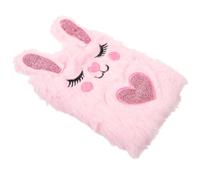 PartyKindom Cuaderno de Diario de Peluche con Diseño de para Niñas Notepad Adorable y Portátil para Planificación y Notas Creativas Diario Infantil de Mini Color Rosa