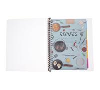 PartyKindom Cuaderno de Recetas Páginas para Escribir a Doble Cara y Cubierta Plástica Protectora, Libreta de Cocina Adecuada para Planificación Diaria