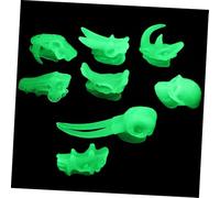 PartyKindom de Cráneo de Dinosaurio Luminoso de PVC Juguete Esqueleto Fosilizado para Decoración Creativa y Resistente para Escritorio Coleccionable de Dinosaurios Fósiles