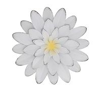 PartyKindom Decoración De Pared De Hierro Con Flor Artificial Simulada Colgante Creativo Diy Adorno Delicado Para Salón y Restaurante Diseño Nórdico Blanco Elegante