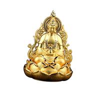 PartyKindom Decoración para Coche Figura de Guanyin, Base de Perfume de Aleación Dorada, Diseño Elegante, Tamaño Pequeño, para Interior del Vehículo