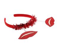 PartyKindom Diadema con Labios Rojos para Mujer Ligera Diseño Único, Adecuado para San Valentín, Bodas y Fiestas con Accesorio Cabello Que Se Mantiene en Su Lugar