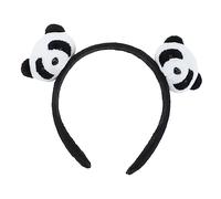 PartyKindom Diadema de Peluche Panda para Niñas Accesorio de Pelo de Animal Cartoon Banda Ancha Suave Adorno Infantil para Trenzas y Peinados