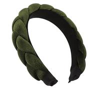 PartyKindom Diadema Trenzada Gruesa Diadema Vintage Acolchada Accesorio Elegante Cabello Tocado Para Mujer