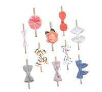 PartyKindom Diademas Infantiles con Moño Estampado Accesorios Suaves y Elásticos para Bebés Recién Nacidos para Uso Diario y Fiestas