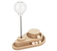 PartyKindom Disco Giratorio para Gatos con Dispensador de Comida Juguete de para Gatos de Interior Estimula la Curiosidad Ejercicio