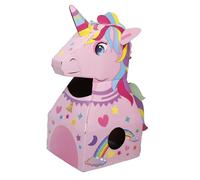 PartyKindom Disfraz de Cartón para Juguete DIY de Unicornio de Rol Manualidades Educativas para Jardín de Infantes Resistente y Seguro para Fiestas Escolares