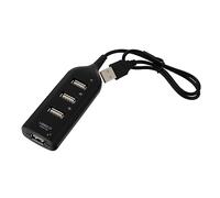PartyKindom Divisor USB 2.0 Portátil de 4 Puertos Carcasa Abs sin Instalación de Controlador, Concentrador Práctico para Teclado y Ratón, Transferencia Rápida y Expansión USB