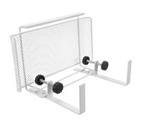 PartyKindom Estante Metálico Blanco y Almacenamiento Multifuncional para Debajo del Escritorio con Abrazadera, Bandeja Organizadora para Gestión de Cables en Oficina