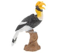 PartyKindom Estatua de Pájaro Artificial de Cálao 1pieza Plástico Ligero | Modelado Realista y Acabado Fino, para Jardín y Exteriores, Figura Pequeña Adorable