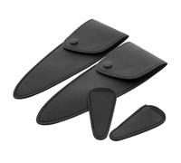 PartyKindom Estuche De Tijeras Protector De Piel 4 Unidades Tamaño Mediano y Pequeño Negro Para Estilistas y Peluqueros Uso Profesional y Doméstico Funda Para Corte De Pelo